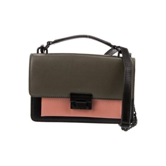 Rebecca Minkoff Handbags - Rebecca Minkoff Leather Colorblock Top Handle Crossbody Bag Black Green Pink